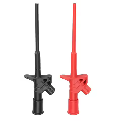 2pcs Multimeter Cable Test Probes Insulated 10 A Clip Test Probe With 4mm Socket Digital Multimeter 