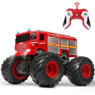 Remote Control Fire Truck Monster Truck Toy,1/18 RC Fire Truck,2.4GHz Offroad Hobby RC Racing Car wi