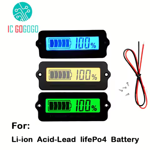 12V 24V 48V 60V 3S 4S 7S 8S 10S 12S 13S 16S LY6W Lithium Lifepo4 Acid Lead Battery Capacity Indicato
