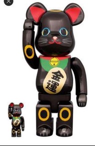 Bearbrick BE@RBRICK 招財貓 400% 黑色