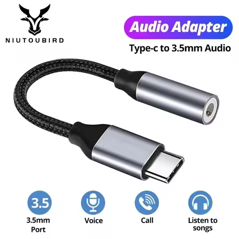 USB Type C To 3.5mm Aux Adapter Type-c 3.5 Jack Audio Cable Earphone Cable Converter for Samsung Hua
