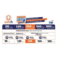 【30Mbps】UNIFI Home Fiber 30Mpbs Unlimited Data - Free modem & Router (1 Bulan FREE)