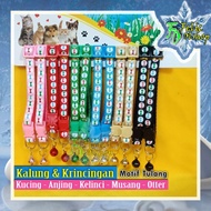 Kalung Motif Dan Krincingan Kucing - Anjing - Otter - Mainan Hewan