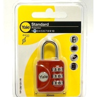 YALE - YP1/28/121 - Yale Colored Travel Luggage 3-Digit Combination Lock 28MM