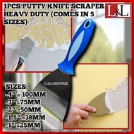 ✹▥∏2415 Soft Grip RUBBER Handle Stainless Putty Knife Trowel Paleta (5 SIZES AVAILABLE)