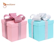 [Gamchiano] Crafts Container Gift Box 7.87x7.87x7.87inch with Ribbon for New Year Mother's Day