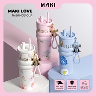 Maki Cups 710ml LOVE thermos cup High quality ceramic coated stainless steel, thermos bottle lasts u