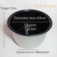 PANCI TEFLON MAGIC COM MIYAKO, COSMOS, YONGMA 1.8LITER/TINGGI 15CM