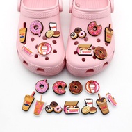 11ชิ้นโดนัทแสนอร่อยรองเท้า Charming Jibitzอุปกรณ์สร้อยข้อมือของขวัญปาร์ตี้ | Jibitz สำหรับ Cros