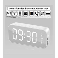 Multifunctional Digital Alarm Clock with Bluetooth Speaker - Dual Alarm, Snooze, FM Radio, AUX &amp; TF Card Support