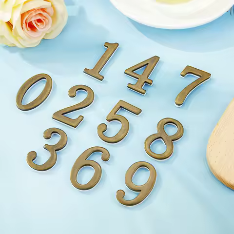 1PCS Metal Door Number House Number with Magnet House Number Plate for Apartment Hotel Home Mail Box