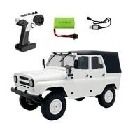 รถบรรทุกรถ RC 4WD C-94 WPL ของเล่นเด็ก Mobil Remote Control ตีนตะขาบหิน1/12 UAZ-469