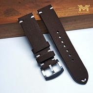 Genuine leather watch strap, watch strap, dark brown Crazy Horse leather strap, leather strap 18mm, 