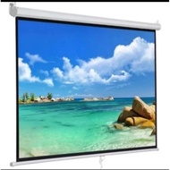 LAYAR 84 inch manual Projector Screen / 84 inch manual Projector Screen