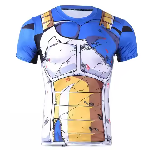Dragon Ball Super SSB Goku Football Jersey Tee 3D Print No.1 Soccer Lightning Short Sleeve Casual An