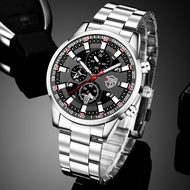 jam tangan lelaki Original DEYROS Men's Waterproof Luminous High Quality Stainless Steel Chronograph