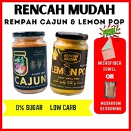 RENCAH MUDAH CAJUN  LEMON POP PERI PERI REMPAH DIET PERAP KETO ATKIN HEALTHY PERAPAN LOW CARB NO SUG