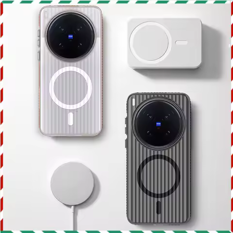 Case For VIIVO X200 Ultra X200Pro MINI Luxury Grating Magsafe Magnet PC Back Cover For VIVO X200Ultr