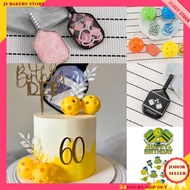 【JS Bakery Store】Pickle Ball Theme Cake Decoration 匹克球主题蛋糕装饰摆件