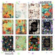 AMBER Calendar 2026, Weekly and Monthly Agenda 2026 Planner,  Monthly Tabs A5 Jan.2026 - Dec.2026 Co