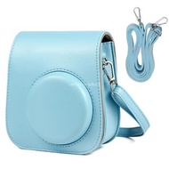 KIWOP Instax Mini 11相機包，迷你11相機包，PU材質可調節可拆卸肩帶，適用於富士Instax Mini 11的兼容保護套（藍色）