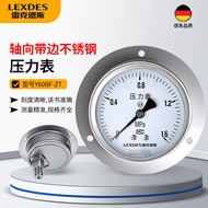 Rex Y60BF-ZT Axle with Edge Stainless Steel Pressure Gauge 1.6MPA High Temperature Resistant Anticor