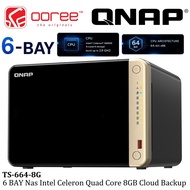 QNAP TS-264-8G  TS-464-8G TS-664-8G TS-453E-8G NAS Storage 2-Bay/4-Bay/6-Bay 8GB Intel Celeron Quad 