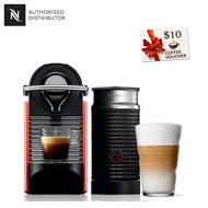 Nespresso Pixie Coffee Machine with Aeroccino Bundle + FREE 7pcs capsules (BUNDLE) (FOC $10 Coffee Voc)