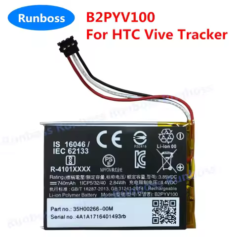 New Original 3.85V 740mAh B2PYV100 for HTC Vive Tracker Li-Po Polymer Rechargeable Replacement Batte
