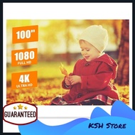 100 Inch Portable Metal Projector Screen Anti-Light Movie Screen 16:9 3D 4K 1080P HD Foldable Projec