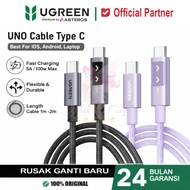 UGREEN UNO Charger Cable Type C to Type C Fast Charging 100w LED Display Emoji 35501 65092 Original