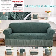 NEW Universal Thickened Embossed velvet Sofa Cover Regular L Shape Stretchable 1/2/3/4 Seat Premium