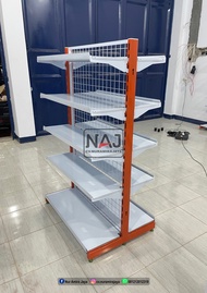 Rak Gondola Minimarket 5 shelving doble dua Sisi