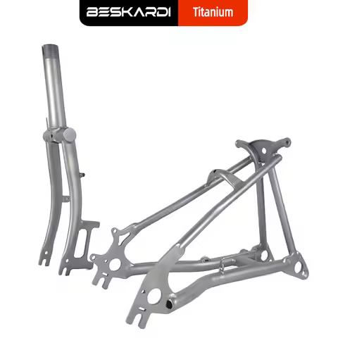 Titanium Fork Triangle for Brompton Bicycle CHPT3 Superlight Folding Bike Gr9 Frame Ti Parts Accesso