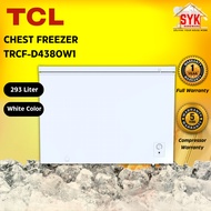 SYK TCL TRCF-D438OW1 Chest Freezer Fridge Deep Frozen Meat Fish Peti Sejuk Beku Daging Ais Beku 293Liter