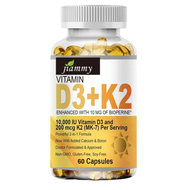 Vitamin D3 K2 10000 IU Bổ sung hỗ trợ miễn dịch với Bioperine - Bổ sung hàng ngày 120 %