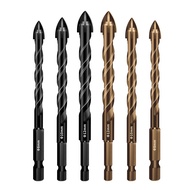 Hexagonal Handle Four-Blade Multifunctional Ceramic Tile Drill Alloy Cross Overlord Drill Vitrified Brick SST Drilling Bit