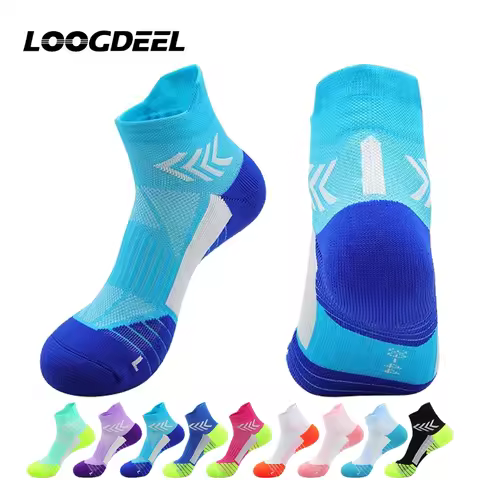 Loogdeel Professional Running Socks Badminton Socks Quick-dry Breathable Anti-slip Hiking Sports Soc