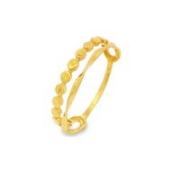 Top Cash Jewellery 916 Gold Half Double Design Ring