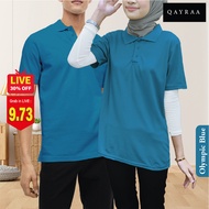 QAYRAA P3 Polo Unisex Plain Microfiber Jersey Collar - Size S-5XL/Red/Black/Maroon/Grey/Navy Blue/Gr