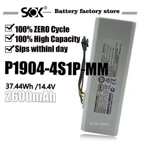 1C P1904-4S1P-MM Li-ion Replacement Battery for Xiaomi Mijia Vacuum-Sweep-Mop Robot High Capacity Lo