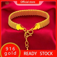 emas 916 original malaysia 【Ready Stock】Gold 916 Original Malaysia Bracelet for Men Rantai Tangan Emas 916 Original Lelong Gelang Tangan Lelaki Emas Korea Emas Bangkok Bracelet for Women Birthday Gift for Women Fashion Jewellery