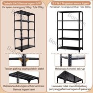 Rak Baja COD UPSEN 4/5/6 Lapisan Organizer Penyimpanan Berat Rak Gudang Stainless Rack Rak Power Rak
