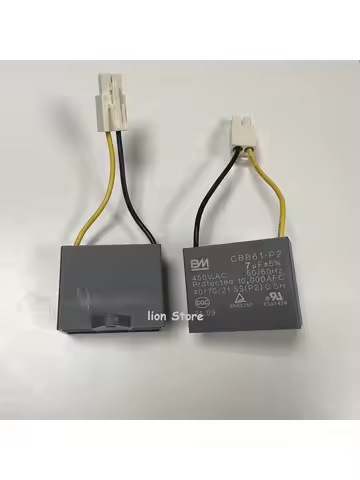 10 pcs/Lot CBB61-P2 Fan Start Capacitor 7UF 450V Ceiling Fan Hoods