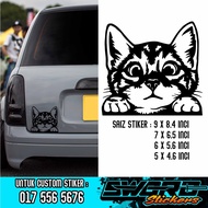 STIKER KUCING / CAT STICKER / KUCING COMEL / STIKER KERETA / STIKER MOTOR / STIKER LAPTOP