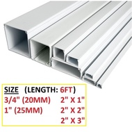 FEEMA 6FT PVC WIRING CASING / ELECTRICAL CASING / PVC TRUNKING / WIRE CASING / PVC UPVC CASING 2"x1"