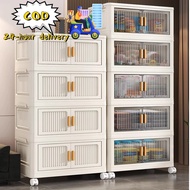 L50cm foldable cabinet kabinet 4ft 5 lapisan storage cabinet snack cabinet storage cabinet organizer