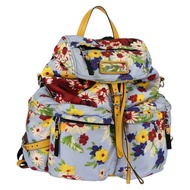 Miu Miu帆布雙肩包，淺藍/銀色，正品編號119229M