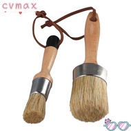 CYMX Chalk Painting, Natural Bristles Small Size Chalk & Wax Paint Brush Set, Folk Art Wood Refinish