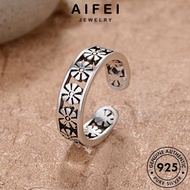 AIFEI JEWELRY Plum Sterling Women For Korean Perak Retro Ring 925 Perempuan Adjustable Cincin Silver Accessories 純銀戒指 Original R841